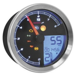 PartzBiz HD DS22110171 - Koso BA051221 Chrome HD-04 Series 3-3/8” เกจ Color LCD Universal