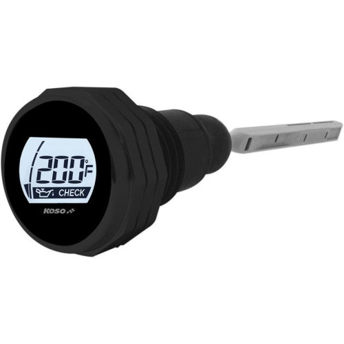 PartzBiz HD: 4413335-KOSO BA053001 สีดำเครื่องวัดน้ำมันดิจิตอล Dip Stick 07-16 Harley-Davidson Touring FLH/T แผนที่ electra glide king อุณหภูมิระดับจอแสดงผล LCD