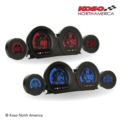PartzBiz HD DS22100497 - KOSO BA064900 HD-03 Series Touring Gauge Cluster Kit 14-19 Harley FL 28-61040 2861040