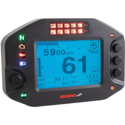 PartzBiz HD DS22120831 - Koso RS-2 มัลติฟังก์ชันมิเตอร์และเครื่องบันทึกข้อมูลพร้อมไฟ Shift Universal 12v BA073000