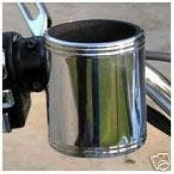 PartzBiz HD WP571-6100 - Kruzer Kaddy 200 รถจักรยานยนต์ ATV Chrome ถ้วยผู้ถือเครื่องดื่ม 7/8 ” 1 ” 1 1/4 ”