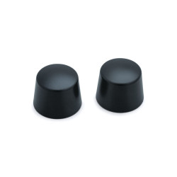 PartzBiz HD KA1229 - Kuryakyn 1229 Black Front 25mm Axle Nut Covers 07-18 Softail Touring Dyna V-Rod