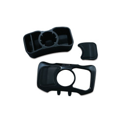 PartzBiz HD KA1668 - Kuryakyn 1668 กล่องถุงมือสีดำ Cubby Snap บนที่วางแก้ว Honda Gold Wing 12-17 ความสะดวกสบายที่ดีที่สุดสำหรับการควบคุมเลเวอเรจชอร์ตี้เสียง dash แฟริ่งปีกค้างคาว LED Dragger