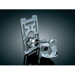 PartzBiz HD KA1680 - Kuryakyn 1680 Chrome 1" Tech-Connect Premium XL Handlebar Accessory Device Mount