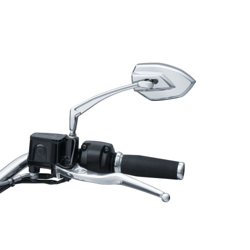 PartzBiz HD: 4413245-Kuryakyn 1962 Phantom Convex Glass Chrome Mirrors Pair Harley & Metric