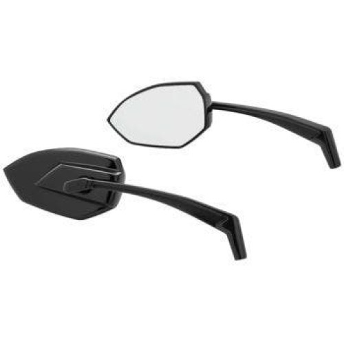 PartzBiz HD: 4413246-Kuryakyn 1963 Phantom Convex Glass Black Mirrors Pair Harley & Metric