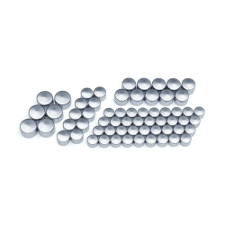 PartzBiz HD KA2464 - Kuryakyn 2464 Kool Kaps Chrome Bolt Covers Caps Engine Kit M8 Eight FLH & Softail 2019 2018 