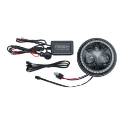 PartzBiz HD KA2473 - Kuryakyn 2473 Black Orbit Prism+ 5-3/4" L.E.D. Headlight Harley Indian softail dyna vrod scout octane victory sportster