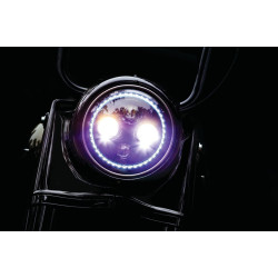PartzBiz HD KA2478 - Kuryakyn 2478 Black Orbit Prism+ 7‚Äù L.E.D. Headlight w/ Bluetooth Controller HDHarley Indian softail dyna vrod scout octane victory sportster