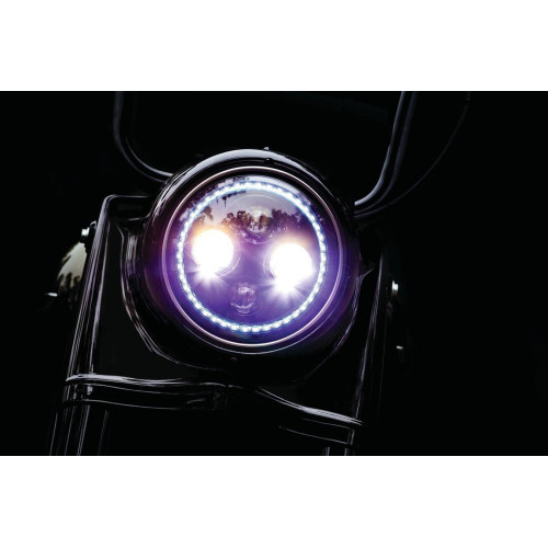 PartzBiz HD: 4413221-Kuryakyn 2478 Black Orbit Prism+ 7‚Äù L.E.D. Headlight w/ Bluetooth Controller HDHarley Indian softail dyna vrod scout octane victory sportster