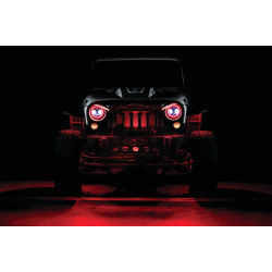 PartzBiz HD KA2480 - Kuryakyn 2480 Nightcrawlers Headlight & Accent Light Kit for Jeep Wrangler 97-18