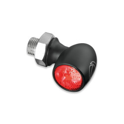 PartzBiz HD KA2523 - Kuryakyn 2523 Satin Black Kellermann Bullett Atto RB Red/Red LED Run Brake Light 481892