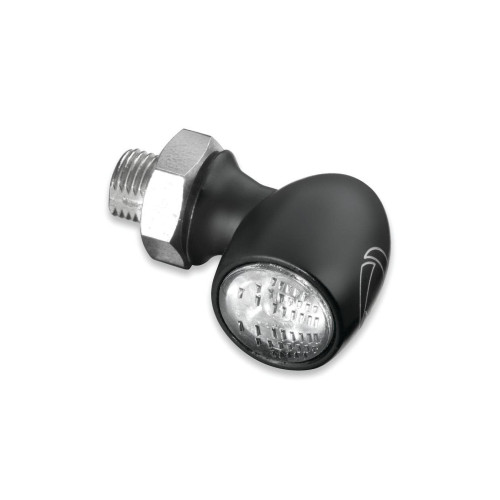 PartzBiz HD: 4413230-Kuryakyn 2525 Satin Black Kellermann Bullett Atto WL White LED Running Light 481894
