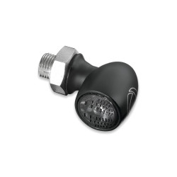 PartzBiz HD KA2526 - Kuryakyn 2526 Satin Black Kellermann Bullett Atto WL Dark/White LED Run Brake Light 481895