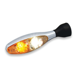 PartzBiz HD KA2532 & KA2564 - Kuryakyn 2532 Chrome Kellermann Micro 1000 Indicator w/ Rigid Adapter M8x40mm