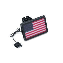 PartzBiz HD KA2893 - Kuryakyn 2893 Freedom Flag L.E.D. Receiver Hitch Cover 1 1/4" or 2" 4-Pin Flat receiver freedom patriotism patriotic july 4th of