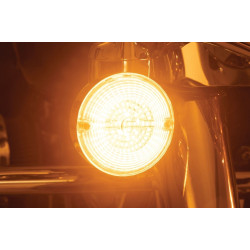 PartzBiz HD KA2933 - Kuryakyn 2933 LuminEZ L.E.D. Rear Turn Signal Inserts 1157 White/Amber 3-1/4‚Äù Flat