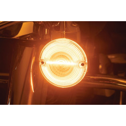 PartzBiz HD KA2935 - Kuryakyn 2935 LuminEZ LED Front Turn Signal Inserts 1157 Amber/Amber 3-1/4‚Äù Flat