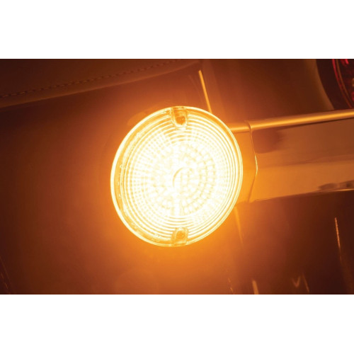 PartzBiz HD: 4413181-Kuryakyn 2937 LuminEZ LED Rear Turn Signal Insert 1156 Amber Flat Style Harley