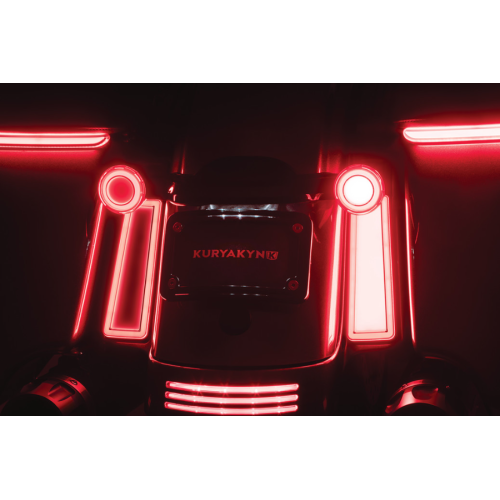 PartzBiz HD: 4413153-Kuryakyn 2953 Tracer แผงไฟ LED เลนส์ควัน Harley FLHR/X FLTR 14-Up