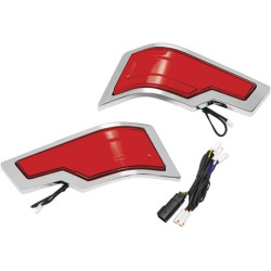 PartzBiz HD KA2954 - Kuryakyn 2954 Chrome Red LED ไฟท้าย Tour Pak Harley Touring 14-up | 2954