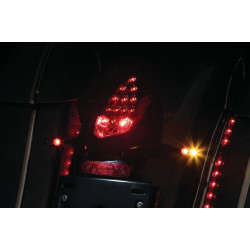 PartzBiz HD KA3129 - Kuryakyn 3129 สัญญาณไฟเลี้ยวด้านหลังแบบคัสตอมและตัวยึดเพลท Black Indian Touring 14-20 PartzBiz HD KA3129 - Kuryakyn 3129 สัญญาณไฟเลี้ยวด้านหลังแบบคัสตอมและตัวยึดเพลท Black Indian Touring 14-20