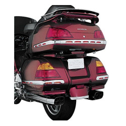 PartzBiz HD KA3201 - Kuryakyn 3201 Chrome RED LED Trunk Moulding Trim ชุด 01-10 Honda GL1800 2040-0147 20400147 497157 Gold Wing BEZEL Accents ไฟ MARKER Lighting Trunk Tour Pack Cargo Bagger