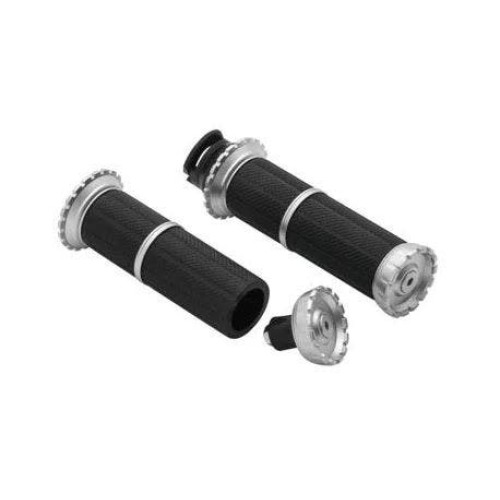 PartzBiz HD: 4413149-Kuryakyn 3588 เงินสีดำ Riot อลูมิเนียม Handlebar Grips 15-19 ลูกเสืออินเดียอัพเกรดที่กำหนดเองสไตล์ Grip PartzBiz HD: 4413149-Kuryakyn 3588 เงินสีดำ Riot อลูมิเนียม Handlebar Grips 15-19 ลูกเสืออินเดียอัพเกรดที่กำหนดเองสไตล์ Grip