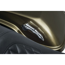 PartzBiz HD KA5190 - Kuryakyn 5190 Chrome Zombie กระเป๋าข้าง One Touch Lid Lifters Levers Touring