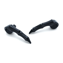 PartzBiz HD KA5191 - Kuryakyn 5191 Black Zombie กระเป๋าข้าง One Touch Lid Lifters Levers Touring