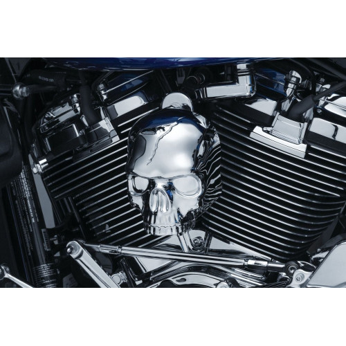 PartzBiz HD: 4413026-Kuryakyn 5730 Chrome 3D Skull Horn สำหรับ Harley Waterfall Horn 17-18