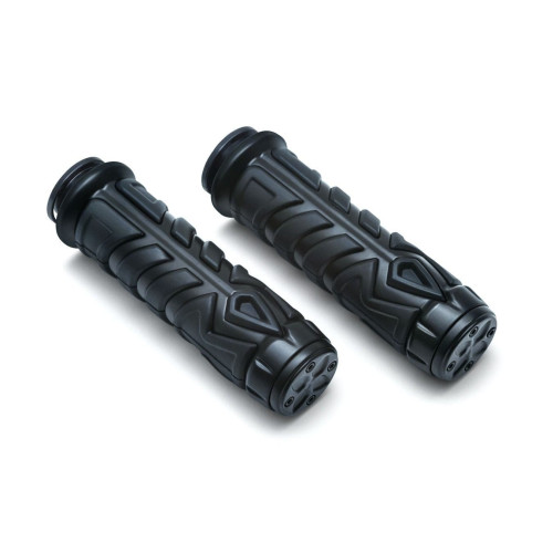 PartzBiz HD: 4413032-Kuryakyn 5753 Satin Black Spear Grips 18-19 Indian Models EPDM Rubber