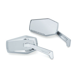 PartzBiz HD KA5918 - Kuryakyn 5918 Chrome Hex ขวา/ซ้ายกระจก Multi-Fit Direct Harley เปลี่ยน Indian Victory 485113