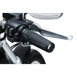 PartzBiz HD KA5923 - Kuryakyn 5923 Black 1" Hex Grips 08-19 Harley TBW Wire Throttle | 5923 PartzBiz HD KA5923 - Kuryakyn 5923 Black 1" Hex Grips 08-19 Harley TBW Wire Throttle | 5923