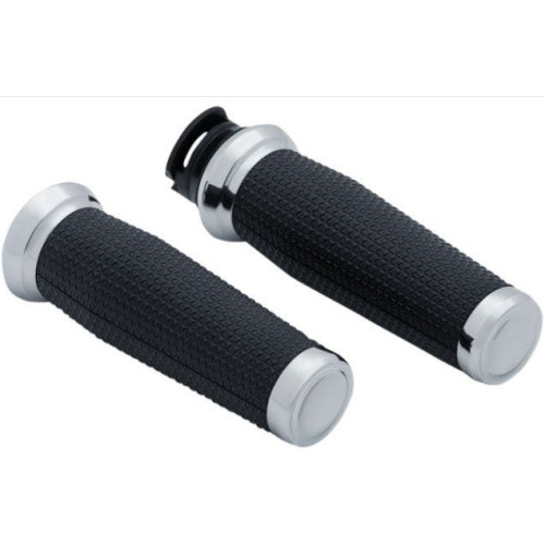 PartzBiz HD: 4412967-Kuryakyn 5938 Chrome Thresher Textured Handlebar Grips 15-19 Indian Scout sixty bobber ยางด้ามจับควบคุมอัพเกรด 0630-2541 06302541 415296 PartzBiz HD: 4412967-Kuryakyn 5938 Chrome Thresher Textured Handlebar Grips 15-19 Indian Scout sixty bobber ยางด้ามจับควบคุมอัพเกรด 0630-2541 06302541 415296