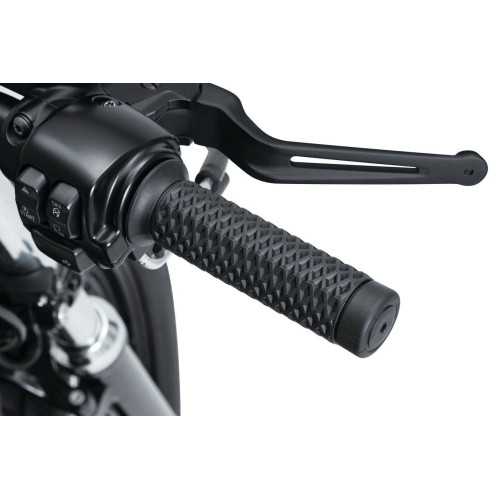 PartzBiz HD: 4412929-Kuryakyn 6592 Braaap! Grips Waffle Pattern 7/8" Black Old School Universal