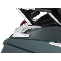 PartzBiz HD KA7066 - Kuryakyn 7066 Chrome Speedform สปอยเลอร์ฝากระเป๋า Harley-Davidson FLH รุ่น 485127 485-127