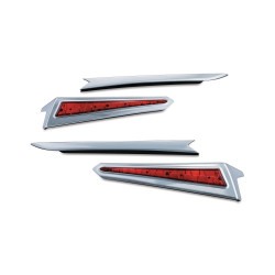 PartzBiz HD KA7170 - Kuryakyn 7170 Chrome Saddlebag Extensions Plug N Play Victory Cross Magnum 10-17 ความสะดวกสบายที่ดีที่สุดสำหรับการควบคุม Levery Shorty เสียง Dash Batwing Fairing LED Dragger