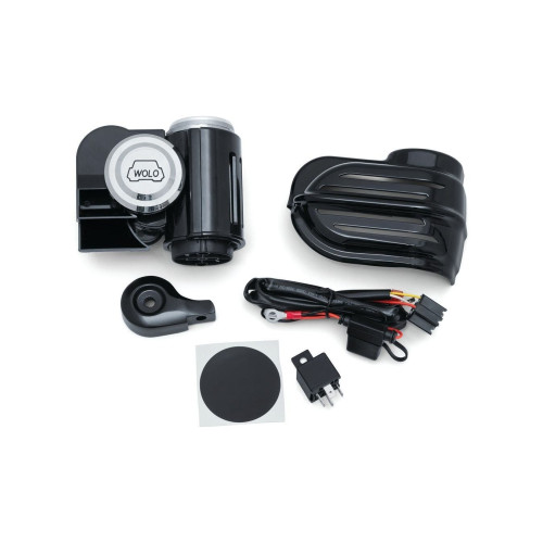 PartzBiz HD: 4412838-Kuryakyn 7463 สีดำ Super Deluxe Wolo Bad Boy Air Horn Kit 118db Harley 92-Up PartzBiz HD: 4412838-Kuryakyn 7463 สีดำ Super Deluxe Wolo Bad Boy Air Horn Kit 118db Harley 92-Up