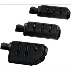 PartzBiz HD KA7560 - Kuryakyn 7560 Gloss Black Trident Small ISO-Pegs พร้อมอะแดปเตอร์เมาท์ตัวผู้สำหรับ Harley