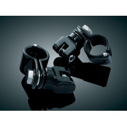PartzBiz HD KA7572 - Kuryakyn 7572 หมุดยึดสีดำเงาพร้อมแคลมป์ด่วน Magnum 1-1/4” และ Clevis Harley