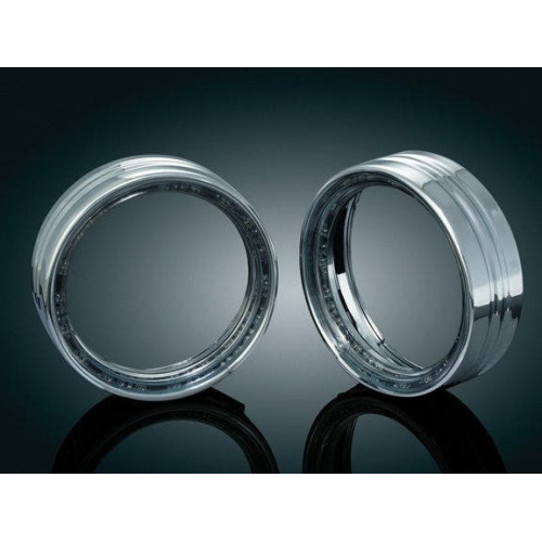 PartzBiz HD: 4412816-Kuryakyn 7748 Chrome LED Halo ผ่านโคมไฟ Trim Bezels แหวน Harley FLH/T PartzBiz HD: 4412816-Kuryakyn 7748 Chrome LED Halo ผ่านโคมไฟ Trim Bezels แหวน Harley FLH/T