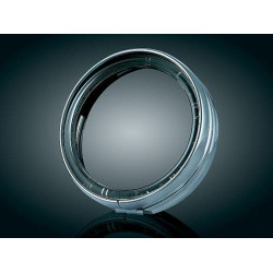 PartzBiz HD KA7749 - Kuryakyn 7749 Chrome LED Halo ไฟหน้า Trim แหวน Bezel Harley FXS XL 5 3/4”