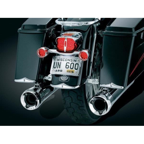 PartzBiz HD: 4412794-Kuryakyn 8640 Chrome ด้านหลัง Fender Accent Bezel Trim Harley 04-08 FLH/FLT