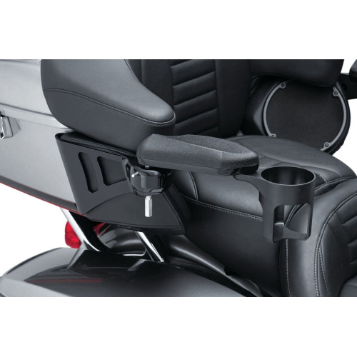 PartzBiz HD: 4412800-Kuryakyn 8700 ที่พักแขนผู้โดยสารสีดำเงา Harley Touring n Trike 14-Up