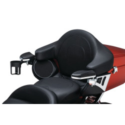 PartzBiz HD KA8955 - Kuryakyn 8955 ที่พักแขนผู้โดยสารแบบ Chrome พร้อมที่วางแก้ว Harley Trike Touring 14-18