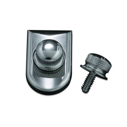 PartzBiz HD KA9035 - Kuryakyn 9035 Chrome Seat Screw & Beauty Cap Combo Kit Harley รุ่น 1/4” -20