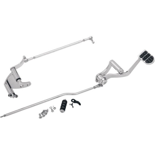 PartzBiz HD: 4412784-Kuryakyn 9063 Chrome ความยาวมาตรฐานการควบคุมไปข้างหน้า Harley Dyna 91-17