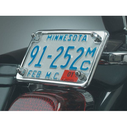 PartzBiz HD: 4412787-Kuryakyn 9166 กรอบใบอนุญาต Chrome พร้อมชุดแผ่นหลัง 4 x 7 Harley & Metric PartzBiz HD: 4412787-Kuryakyn 9166 กรอบใบอนุญาต Chrome พร้อมชุดแผ่นหลัง 4 x 7 Harley & Metric