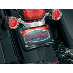 PartzBiz HD KA3149 - Kuryakyn 3149 กรอบป้ายทะเบียนป้ายโค้งสีดำ Harley 06-09 FLHX